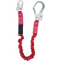 ShockSorb Internal Shock Lanyard, 6', Rebar Hook Center, Snap Hook Leg Ends, Polyester Cantin et fils
