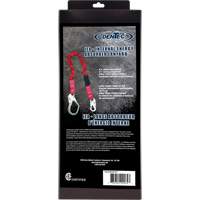 ShockSorb Internal Shock Lanyard, 6', Snap Hook Center, Snap Hook Leg Ends, Polyester Cantin et fils