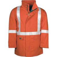 Parka dhiver &agrave; doublure matelass&eacute;e AllOut Westex UltraSoft avec bandes r&eacute;fl&eacute;chissantes, Petit, Orange haute visibilit&eacute;, 46 cal/cm² Cantin et fils