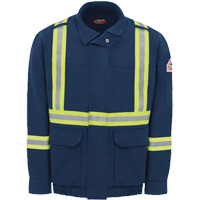 Men's Lined Bomber Jacket with Reflective Trim, Small, Navy Blue, 29 cal/cm² Cantin et fils