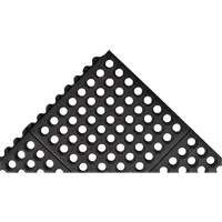 Tapis antifatigue &agrave; imbrication Cushion-Ease 550, &agrave; fentes, 3' x 3' x 3/4", Noir, Caoutchouc Cantin et fils