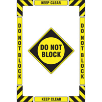Trousse de marquage du sol ?Keep Clear Do Not Block? (se tenir &agrave; l&eacute;cart - ne pas encombrer), Adh&eacute;sif, Anglais avec pictogramme Cantin et fils