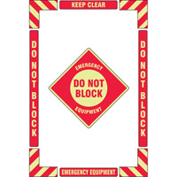 Trousse de marquage du sol ?Emergency Equipment? (&eacute;quipement durgence), Adh&eacute;sif, Anglais avec pictogramme Cantin et fils