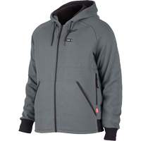 Chandail &agrave; capuchon chauffant M12 complet, Hommes, 2T-Grand, Gris, Polyester Cantin et fils
