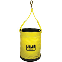 Vinyl Coated Collapsible Bucket, 11" L x 11" W x 16" H, Nylon, Black/Yellow Cantin et fils