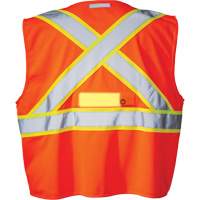 Veste de s&eacute;curit&eacute; SV350 X-Back avec lampe, Orange haute visibilit&eacute;, Petit, Polyester Cantin et fils