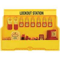 Premier Electrical Lockout Station, Thermoplastic Padlocks, 16 Padlock Capacity, Padlocks Included Cantin et fils