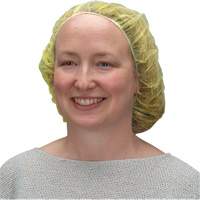 Bonnets bouffants, Polypropyl&egrave;ne, 21", Jaune Cantin et fils