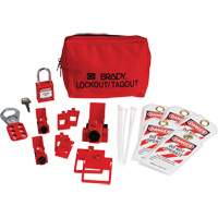 Electrical Lockout Tagout Kit with Nylon Safety Padlock in Pouch, Circuit Breaker Type Cantin et fils
