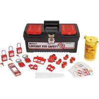 Electrical Lockout Tagout Kit with Nylon Safety Lockout Padlocks in Toolbox, Electrical Kit, 33 Components Cantin et fils