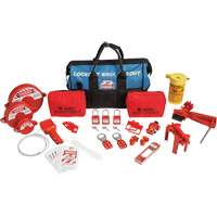 Lockout Tagout Kit with Nylon Safety Lockout Padlocks in Duffel Bag, Electrical/Valve Kit, 31 Components Cantin et fils