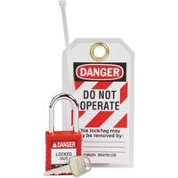 Nylon Safety Lockout Padlock & Tag Kit, 3 Components Cantin et fils