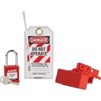BatteryBlock Forklift Power Connector Lockout with Nylon Safety Padlock, Electrical Kit, 3 Components Cantin et fils