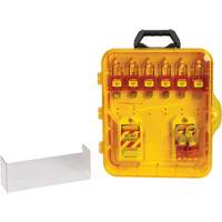 Lockout Station with Keyed Alike Nylon Safety Lockout Padlocks, Plastic Padlocks, 6 Padlock Capacity, Padlocks Included Cantin et fils
