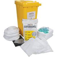 Trousse de lutte contre les d&eacute;versements de premi&egrave;re qualit&eacute;, Huile seulement, Bac, Absorbance de 63 gal. US Cantin et fils