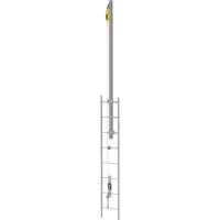Ensemble de c&acirc;bles de s&eacute;curit&eacute; pour &eacute;chelle verticale Latchways avec avec potence de rallonge pour &eacute;chelle verticale SRL, Acier inoxydable Cantin et fils