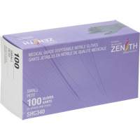 Medical Grade Disposable Gloves, Small, Nitrile, 6-mil, Powder-Free, Black, Class 2 Cantin et fils