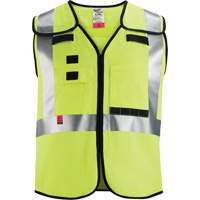Breakaway Mesh Safety Vest, Black/High Visibility Lime-Yellow, Medium/Small Cantin et fils