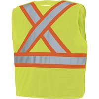 598P Tear-Away Mesh Safety Vest, High Visibility Lime-Yellow, Medium/Small, Polyester Cantin et fils