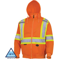 6924 Chandail &agrave; capuche, Petit, Orange haute visibilit&eacute; Cantin et fils