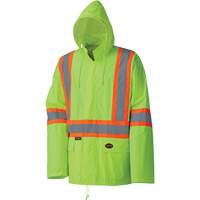5599 Lightweight Waterproof Rain Suit, Polyester/PVC, X-Small, High Visibility Lime-Yellow Cantin et fils