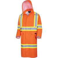 5630 The Rock 300D Waterproof Long Coat, Polyester, Small, High Visibility Orange Cantin et fils