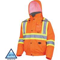 5032 Veste aviateur de s&eacute;curit&eacute; imperm&eacute;able et matelass&eacute;e pour l'hiver, Polyester, Orange haute visibilit&eacute;, Petit Cantin et fils