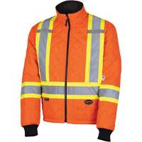 5015A Manteau matelass&eacute; pour cong&eacute;lateur, Polyester, Orange haute visibilit&eacute;, T-petit Cantin et fils