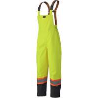 5405 300D Trilobal Ripstop Waterproof Bib Pants, Polyester, X-Small, High Visibility Lime-Yellow Cantin et fils