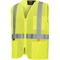 6944 FR Safety Vest, High Visibility Lime-Yellow, Small, Polyester Cantin et fils
