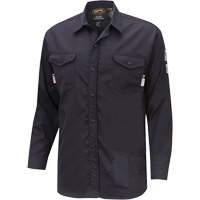 7742 FR-Tech&reg; Flame-Resistant Safety Shirt, Small, Navy Blue Cantin et fils