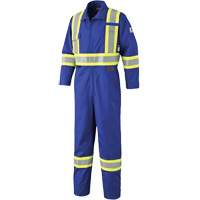 7706 Combinaison ignifuge FR-Tech avec fermetures &agrave; glissi&egrave;re aux jambes, Taille 36, Bleu royal, 9,7 cal/cm² Cantin et fils