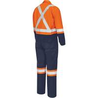 7702BB Combinaison de s&eacute;curit&eacute; FR-Tech 2 tons, Taille 36, Bleu marin/Orange, 10 cal/cm² Cantin et fils