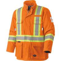5533 Flame-Resistant Safety Parka, Small, High Visibility Orange, 58 cal/cm² Cantin et fils