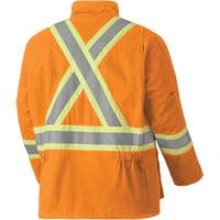 5533 Flame-Resistant Safety Parka, Small, High Visibility Orange, 58 cal/cm² Cantin et fils