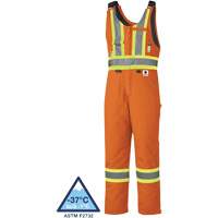 5534A Flame-Resistant Quilted Safety Overalls, Small, Orange Cantin et fils