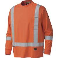 339SFA Flame-Resistant Long-Sleeved Safety Shirt, Small, High Visibility Orange Cantin et fils
