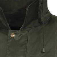 D8120J Nailhead Ripstop Tree Planter Hooded Jacket, Polyester/PVC, X-Small, Green Cantin et fils