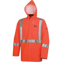 576J Veste de pluie ignifuge haute visibilit&eacute;, Petit, Orange haute visibilit&eacute; Cantin et fils