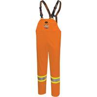5882 FR/Arc-Rated Waterproof Safety Bib Pants, X-Small, High Visibility Orange Cantin et fils