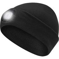 5678 Tuque en tricot avec lampe frontale &agrave; DEL, Doublure en Molleton, Taille unique, Noir Cantin et fils