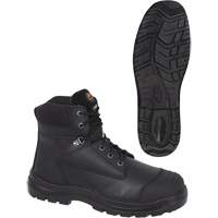 1025 Black 6" Work Boots, Leather, Steel Toe, Size 10 Cantin et fils