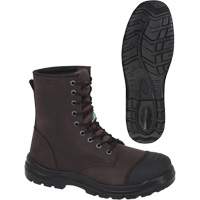 1028 Brown 8" Work Boots, Leather, Steel Toe, Size 10 Cantin et fils