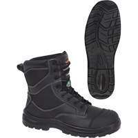 1050 Black Composite Safety Work Boots, Leather, Size 14, Impermeable Cantin et fils