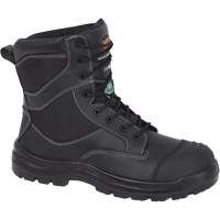 1050 Black Composite Safety Work Boots, Leather, Size 14, Impermeable Cantin et fils