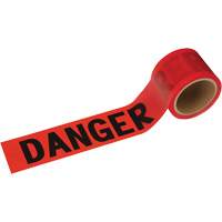 388 Ruban de danger, Bilingue, 3" la x 200' lo, 1,5 mil, Noir/rouge Cantin et fils