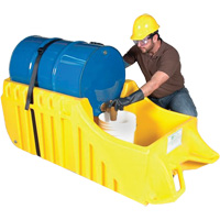 Chariot pour baril, 26,5'' lo x 26,5'' la x 5'' h, Cap. de d&eacute;versement 800 gal. US Cantin et fils