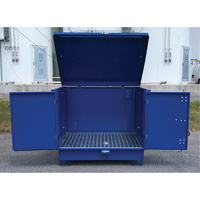 Palette de d&eacute;versement en acier avec couvercle rigide S-4 Ultra, 61" lo x 54,4" la x 52" h, Capacit&eacute; de charge 4700 lb Cantin et fils