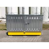 Ultra-Twin IBC en acier avec couvercle rigide, 123,4" lo x 73,4" la x 66,4" h, Capacit&eacute; de charge 12250 lb Cantin et fils