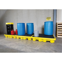 Ultra-Spill Pallet emboitable, 4 barils, Capacit&eacute; de d&eacute;versement 66 gal. US, 51" x 51" x 10" Cantin et fils